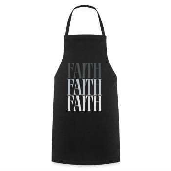 Faith Typography Faith Gives Hope - Cooking Apron - black - Front - AI Model Male 185 dark (185cm)