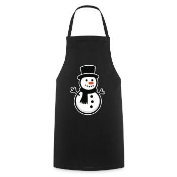 Snowman - Cooking Apron - black - Front - AI Model Male 185 dark (185cm)