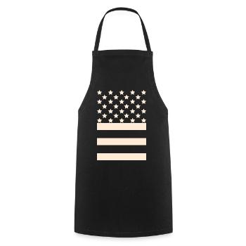 Black Flag – Stars & Stripes Design - Cooking Apron - black - Front - AI Model Male 185 dark (185cm)