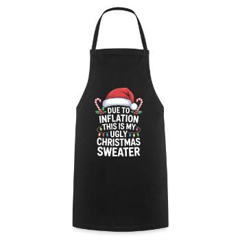 Inflation Hässlicher Weihnachtspullover - Kochschürze - Schwarz - Vorne - AI Model Male 185 dark (185cm)