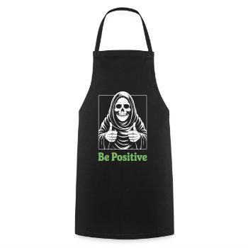 Be Positive Grim Reaper - Kochschürze - Schwarz - Vorne - AI Model Male 185 dark (185cm)