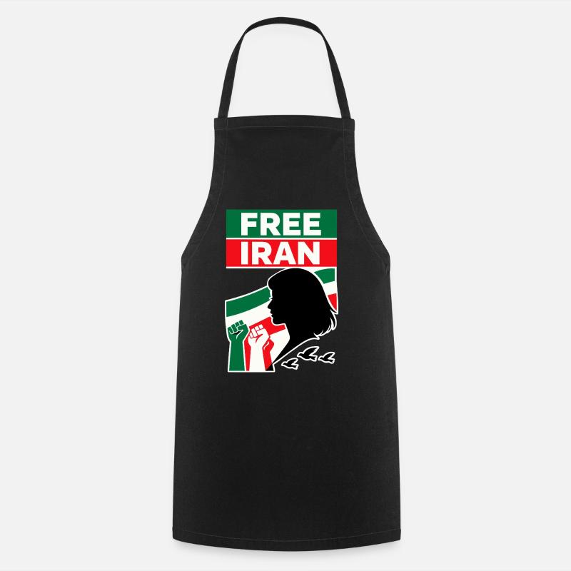 Free iran - Cooking Apron - black