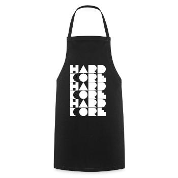 Hardcore-Rastertypografie - Kochschürze - Schwarz - Vorne - AI Model Male 185 dark (185cm)
