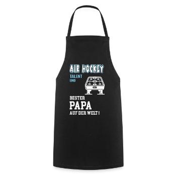 Air Hockey Bester Papa Vater Vatertag Geburtstag - Kochschürze - Schwarz - Vorne - AI Model Male 185 dark (185cm)
