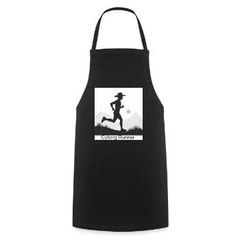 Cyborg Runner - Kochschürze - Schwarz - Vorne - AI Model Male 185 dark (185cm)