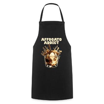 Affogato Addict Nachtisch Italien Espresso Eis - Kochschürze - Schwarz - Vorne - AI Model Male 185 dark (185cm)