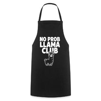 No Prob Llama Club mit cooler Sonnenbrille - Kochschürze - Schwarz - Vorne - AI Model Male 185 dark (185cm)