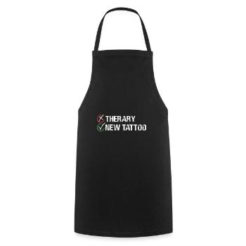Therapy New Tattoo Inked Skin Illustration Body - Cooking Apron - black - Front - AI Model Male 185 dark (185cm)