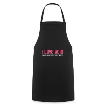 I Love Acid Skin Injecting Tox Facialist - Cooking Apron - black - Front - AI Model Male 185 dark (185cm)