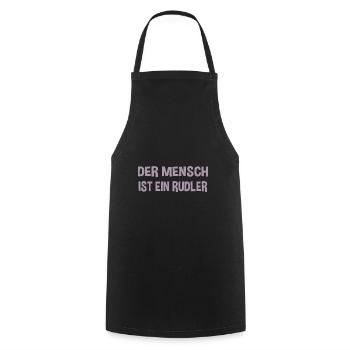 Der Mensch ist ein Rudeltier - Gemeinschaftsgeist - Kochschürze - Schwarz - Vorne - AI Model Male 185 dark (185cm)