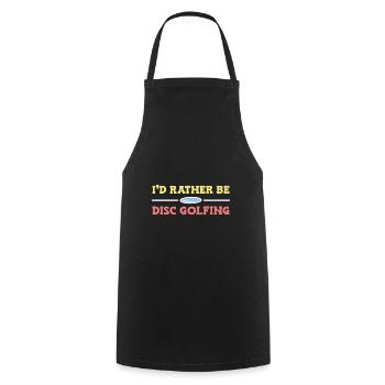 Disc Golf Frisbee - Cooking Apron - black - Front - AI Model Male 185 dark (185cm)