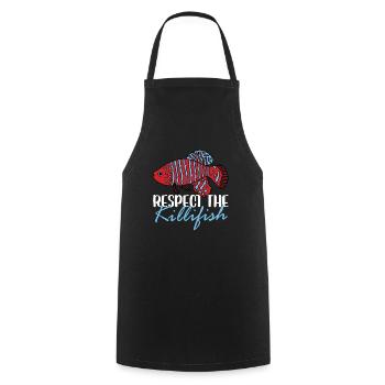 respect the killifish Design for a fishes lover - Cooking Apron - black - Front - AI Model Male 185 dark (185cm)