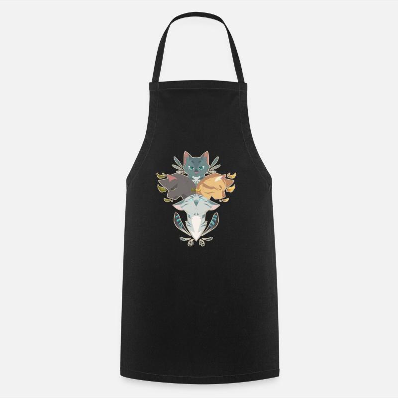 Jayfeather Häherfeder Cat Grey Warrior Cats - Cooking Apron - black
