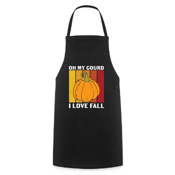 Oh My Gourd I Love - Cooking Apron - black - Front - AI Model Male 185 dark (185cm)
