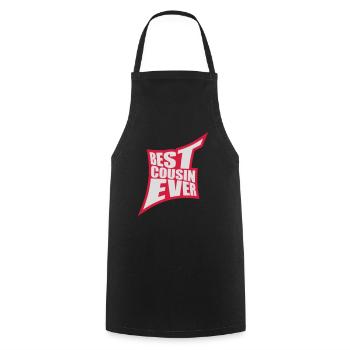best cousin ever quote - Cooking Apron - black - Front - AI Model Male 185 dark (185cm)