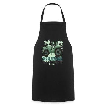 Pas de fermiers Pas d'aliments - Tablier de cuisine - noir - Devant - AI Model Male 185 dark (185cm)
