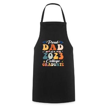 Fier papa d’un diplômé 2023, famille de graduation - Tablier de cuisine - noir - Devant - AI Model Male 185 dark (185cm)