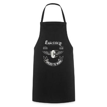 Born To Ride MC Wings Design - Cooking Apron - black - Front - AI Model Male 185 dark (185cm)