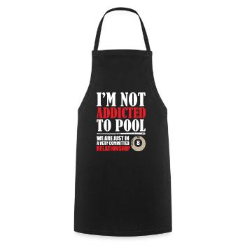 Billiard Addicted - Kochschürze - Schwarz - Vorne - AI Model Male 185 dark (185cm)