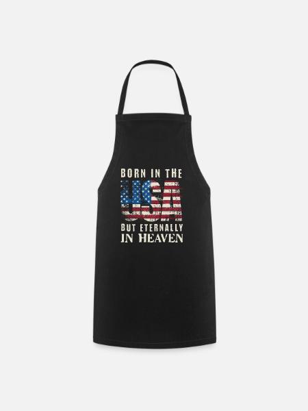 Made in USA but Eternally in Heaven - Kochschürze - Schwarz
