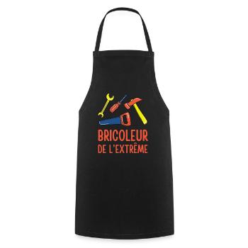 Personnaliser le bricoleur de l extrême - Tablier de cuisine - noir - Devant - AI Model Male 185 dark (185cm)