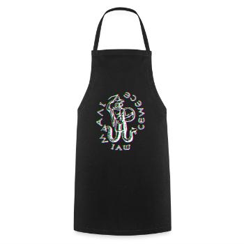 Glitched Abraxas symbol - Cooking Apron - black - Front - AI Model Male 185 dark (185cm)