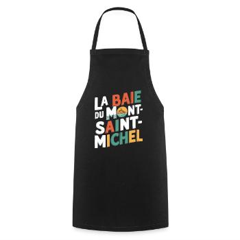 La Baie du Mont-Saint-Michel - Tablier de cuisine - noir - Devant - AI Model Male 185 dark (185cm)