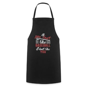 I Like Baseball But You - Cooking Apron - black - Front - AI Model Male 185 dark (185cm)