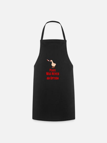 Peace Was Never An Option | Funny meme saying - Cooking Apron - black