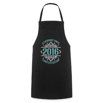 Legendary since February 2016 limited edition - Cooking Apron - black - Front - AI Model Male 185 dark (185cm)