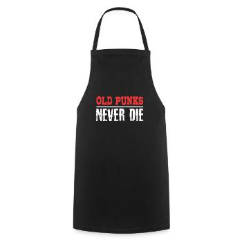 Old Punks Never Die | Punk Hard Rock Music Music - Cooking Apron - black - Front - AI Model Male 185 dark (185cm)