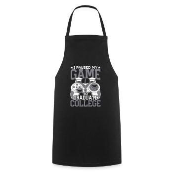 Gamer College Graduate him, your boy, girl, - Cooking Apron - black - Front - AI Model Male 185 dark (185cm)