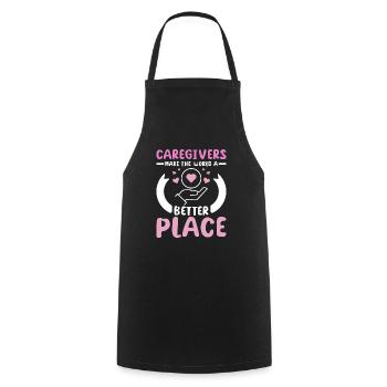 Les aidants naturels rendent le monde meilleur - Tablier de cuisine - noir - Devant - AI Model Male 185 dark (185cm)