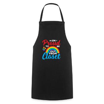 Stolz Darauf, Aus Dem Schrank Lgbtq Gay Awareness - Kochschürze - Schwarz - Vorne - AI Model Male 185 dark (185cm)