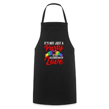 Célébrer l’amour des gays LGBTQ - Tablier de cuisine - noir - Devant - AI Model Male 185 dark (185cm)