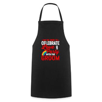 Célébrez l’amour des gays LGBTQ - Tablier de cuisine - noir - Devant - AI Model Male 185 dark (185cm)