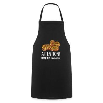 attention danger banana Design for a python lover - Cooking Apron - black - Front - AI Model Male 185 dark (185cm)