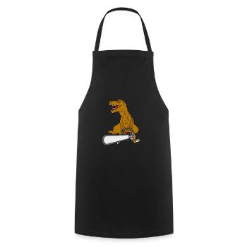 T-Rex Tronçonneuse - Tablier de cuisine - noir - Devant - AI Model Male 185 dark (185cm)