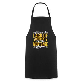 Lack of interest Mortgage Loan Officer - Cooking Apron - black - Front - AI Model Male 185 dark (185cm)