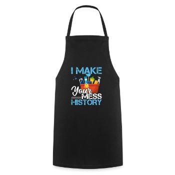 Mess History Custodian Housekeeper Housekeeping - Cooking Apron - black - Front - AI Model Male 185 dark (185cm)