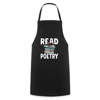 Lire la suite Poésie Poète Amoureux de la poésie Lecteur - Tablier de cuisine - noir - Devant - AI Model Male 185 dark (185cm)