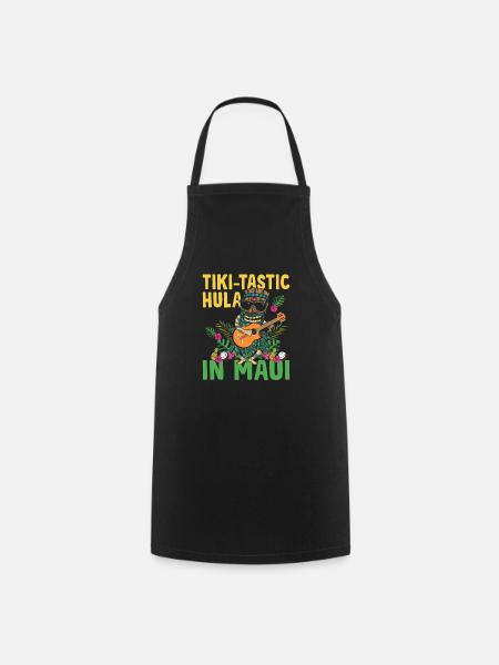 Tiki-tastischer Hula Auf Maui Tiki Hawaiian Luau - Kochschürze - Schwarz