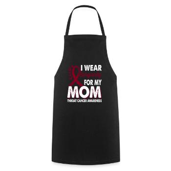 Wear burgundy for the ribbon of the - Cooking Apron - black - Front - AI Model Male 185 dark (185cm)