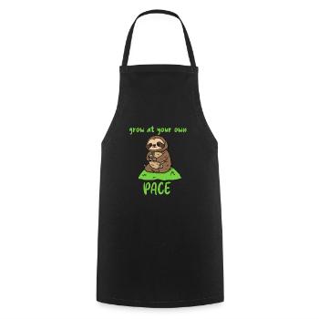 Grandissez à votre rythme - Tablier de cuisine - noir - Devant - AI Model Male 185 dark (185cm)