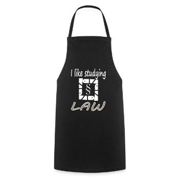 Faculté de droit Étudiant en droit Cadeau de la faculté de droit - Tablier de cuisine - noir - Devant - AI Model Male 185 dark (185cm)