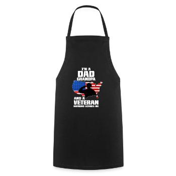 Vétéran du Vietnam - Tablier de cuisine - noir - Devant - AI Model Male 185 dark (185cm)