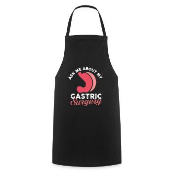 Posez-moi des questions sur ma chirurgie gastrique - Tablier de cuisine - noir - Devant - AI Model Male 185 dark (185cm)