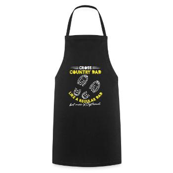 papa de cross-country comme un papa ordinaire Design - Tablier de cuisine - noir - Devant - AI Model Male 185 dark (185cm)
