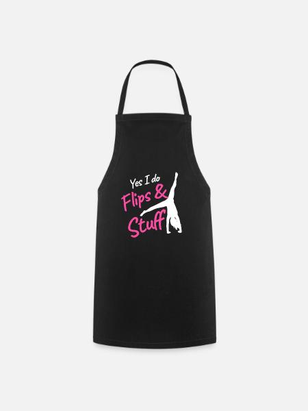 Yes I do flips & stuff - Kochschürze - Schwarz