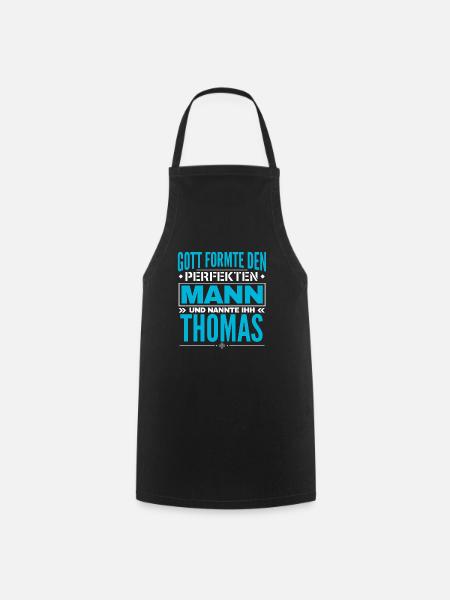 Thomas Name Design - Kochschürze - Schwarz